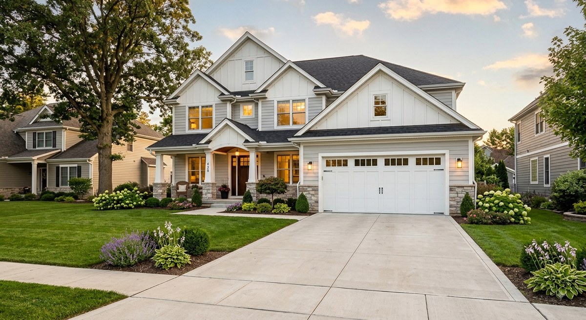 Home with Garage Door Lift door